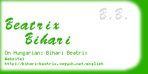 beatrix bihari business card